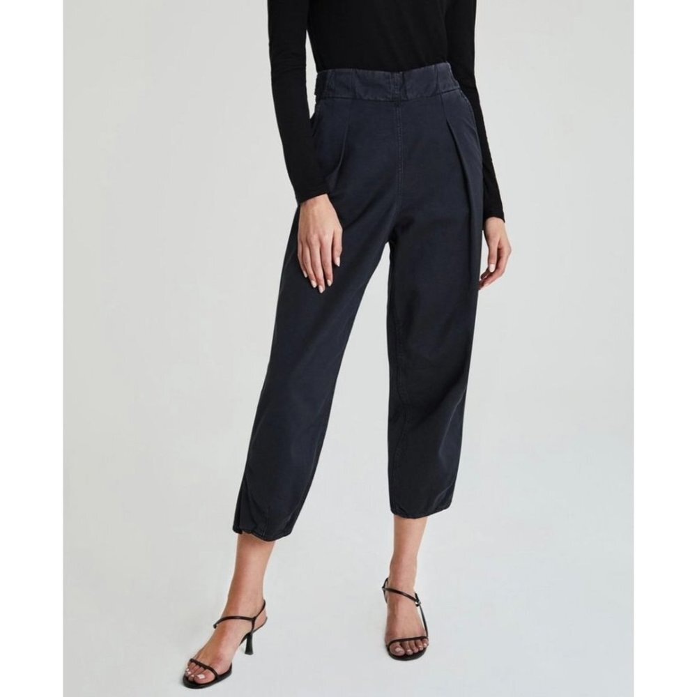 AG Adel Pleated Trouser Pants Sulfur Black